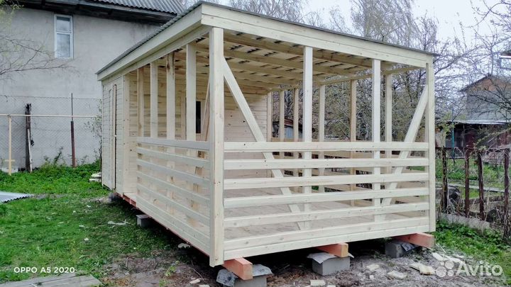 Хозблоки с дровником 6х3м