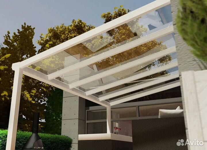 Стеклянный козырек