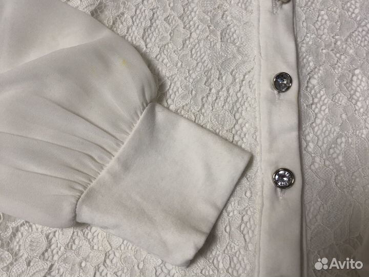 Блузка белая школьная на девочку