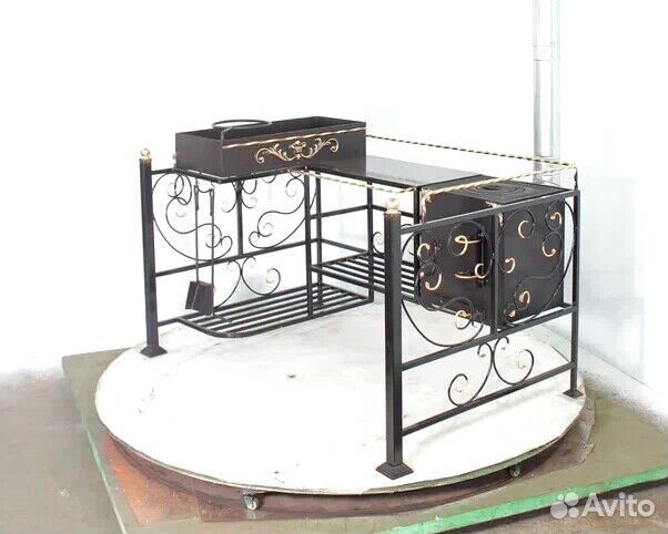 Мангал с печкой под казан