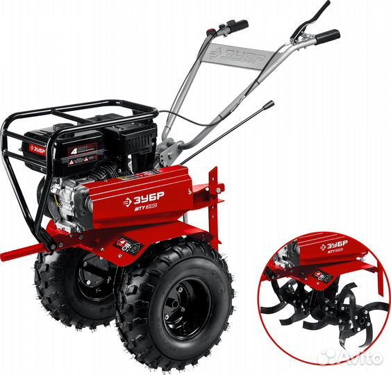 Мотоблок бензиновый зубр усиленный мту-350 (7 л.с)