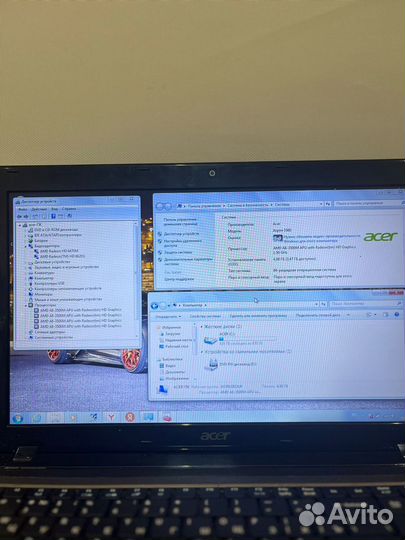 Мощный ноутбук acer aspire amd a8,4 ядра