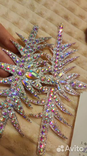 Украшение на голову, пучок, полупальцы со стразами