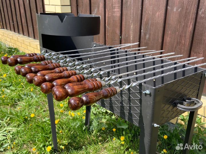 Мангал с печью под казан