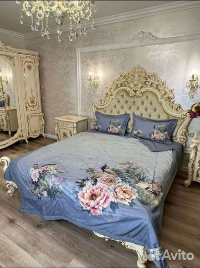 Постельное белье евро с одеялом