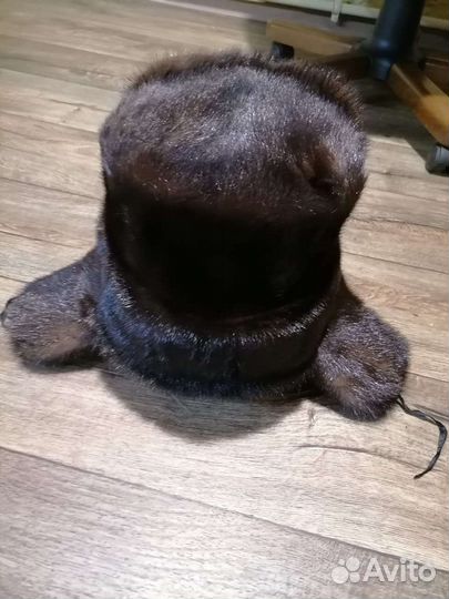 Норковая шапка мужская бу