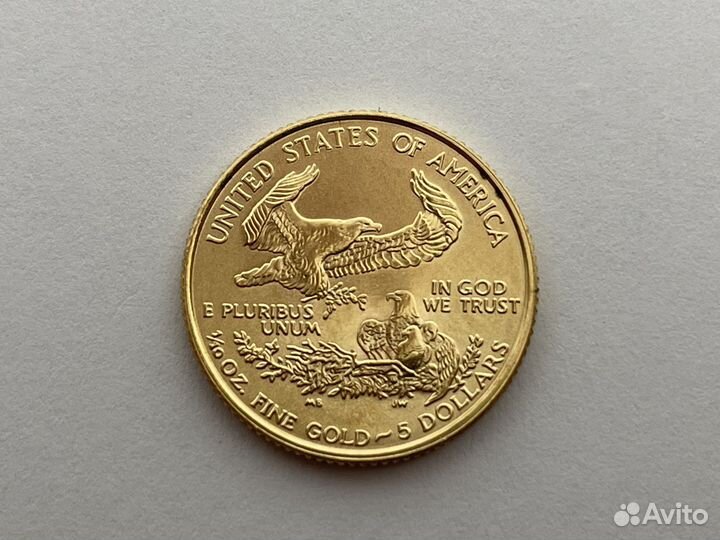Золотая монета 1/10 унции Свобода Орёл