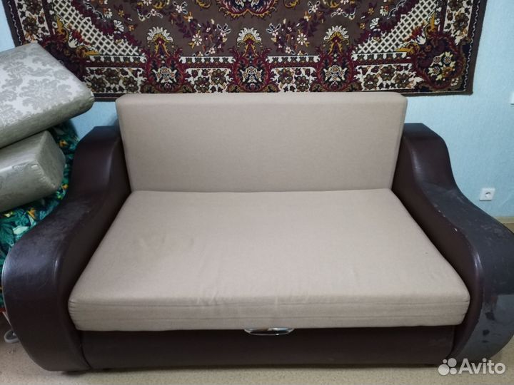 Диван прямой серый раскладной