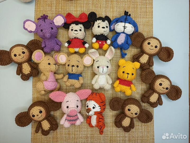 Вязаные игрушки амигуруми Винни-пух и друзья