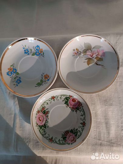 Фарфоровые блюдца СССР, розетки