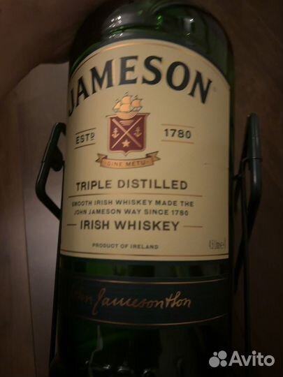 Бутылка качели от виски Jameson 4.5 литра