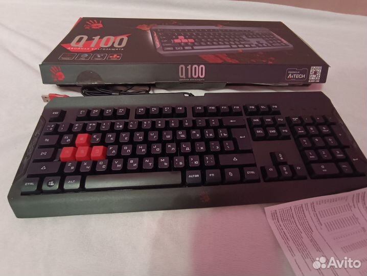 Клавиатура A4Tech Bloody Q100 Black новая