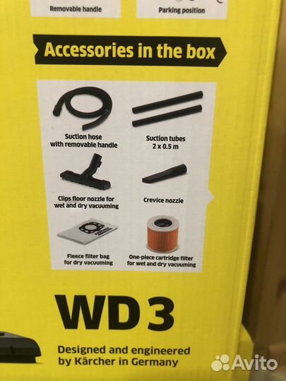 Пылесос новый Karcher WD 3