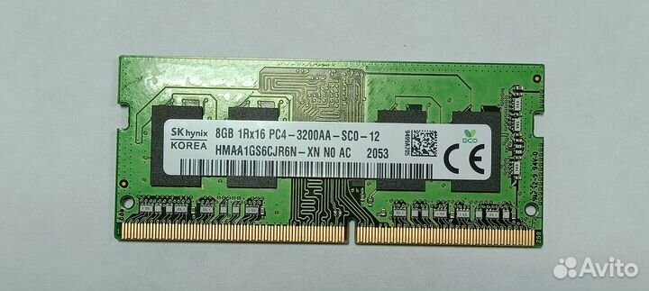 Оперативная память Hynix 8 гб DDR4 3200 мгц sodimm