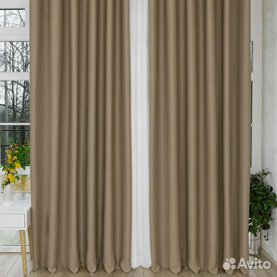 Портьеры блэкаут Марсель Корица шторы