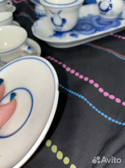 Чайный сервиз набор Гжель