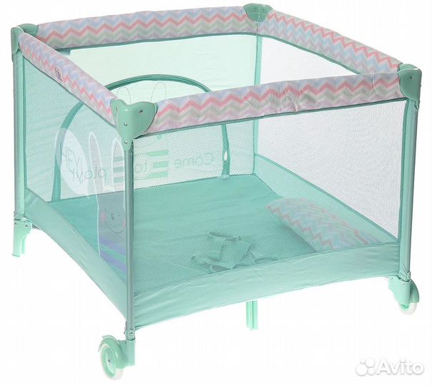 Манеж happy baby мятный