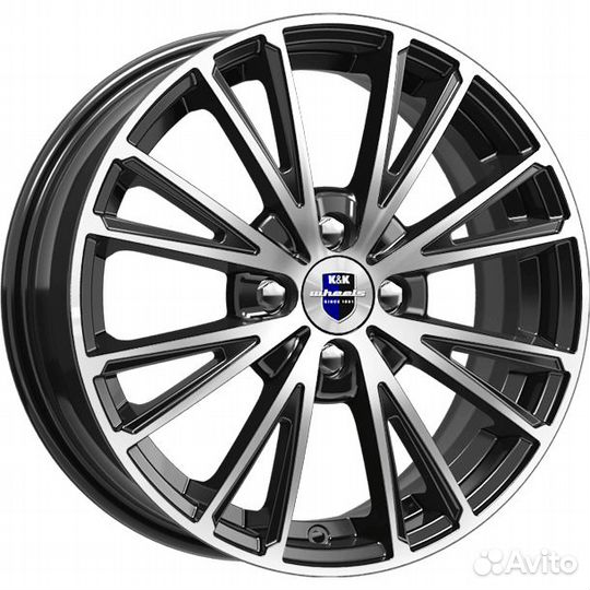 Диски K&K Меандр 6x15 4*100 ET40 DIA60.1 Алмаз черный Литой