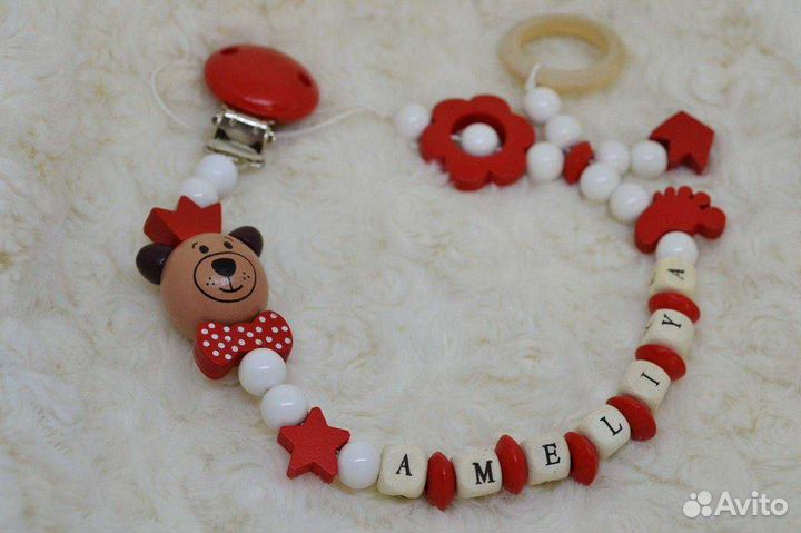 Держатели именные для соски пустышки