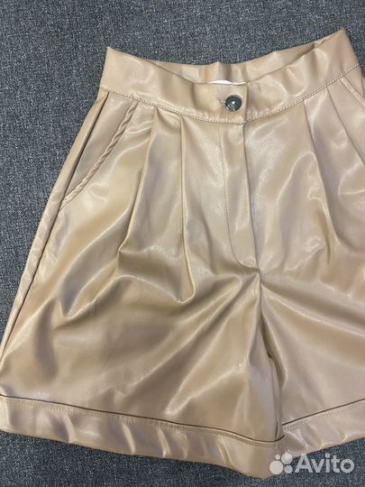 Шорты экокожа
