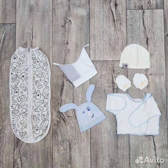 Пеленка кокон шапочки антицарапки распашонка