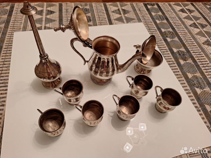 Набор посуды кофейный латунь
