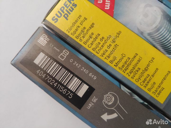 Bosch 0 242 240 649 Свеча зажигания