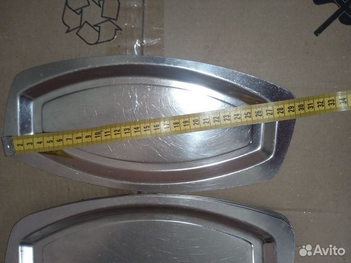 Тарелки овальные из нерж.12шт