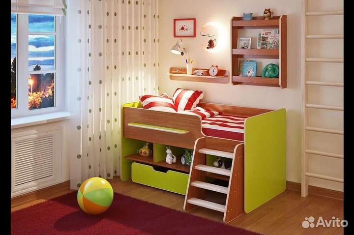 Детская кровать «Легенда 6» с лестницей