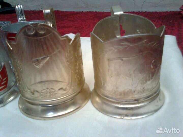 Подстаканники СССР, стаканы, стопки