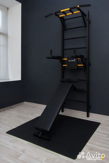 Стенка шведская рекорд х3, цвет черный