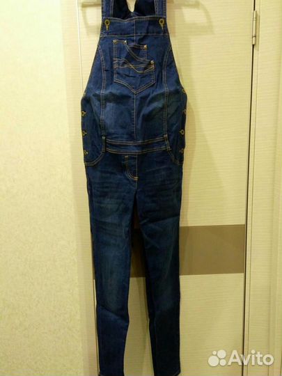 Комбинезон джинсовый для будущей мамочки