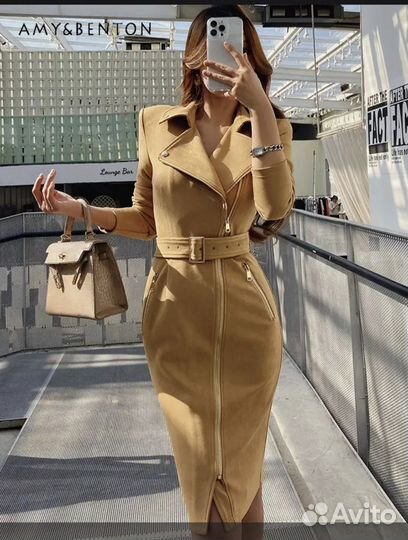 Замшевое платье новое