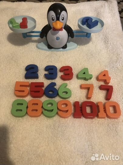 Изучение счёта. Весы пингвин