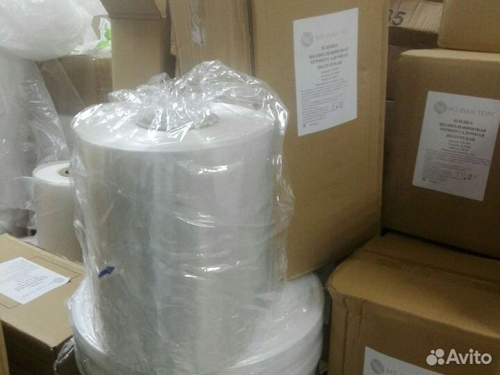 Плёнка поф термоусадочная 350мм х 1000м х 19мкр