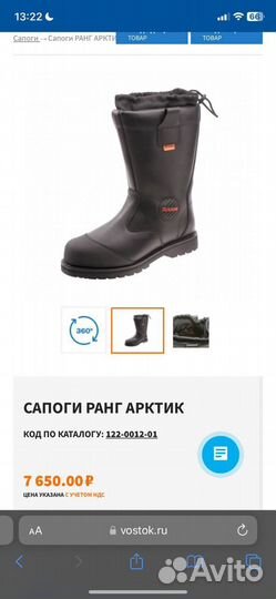 Сапоги ранг арктик