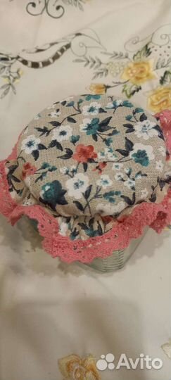 Льняные салфетки прованс на баночки