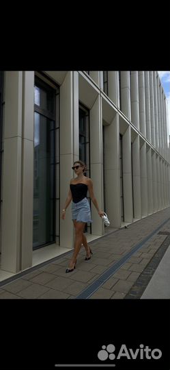 Джинсовая юбка zara мини