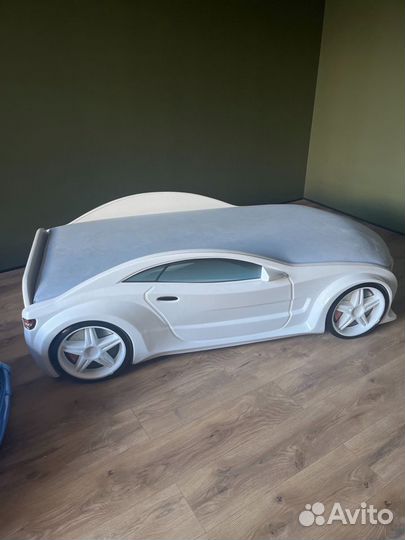 Кровать машинка с матрасом бу