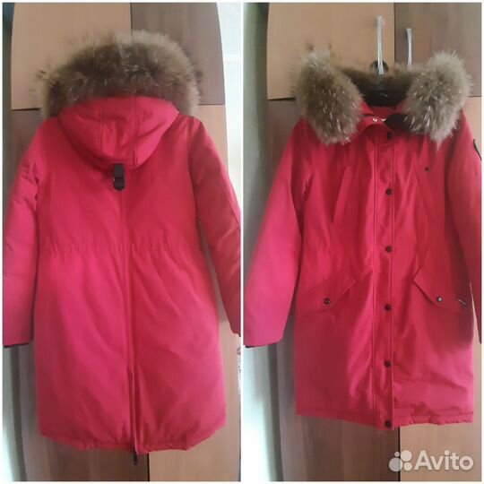 Парка женская с натуральным мехом
