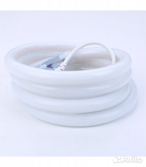 Неон круглый,360,14 мм, 220В,IP67.Хол.Белый