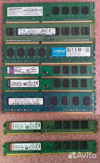 По 4гига DDR3 планки рабочие, проверены Мемтестом