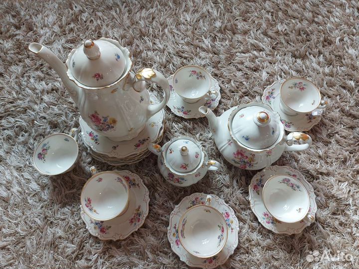 Фарфоровый кофейный Сервиз Германия СССР