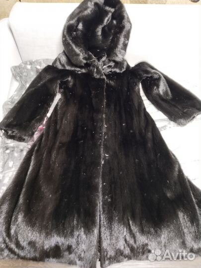 Шуба норковая 46 48 бу черная