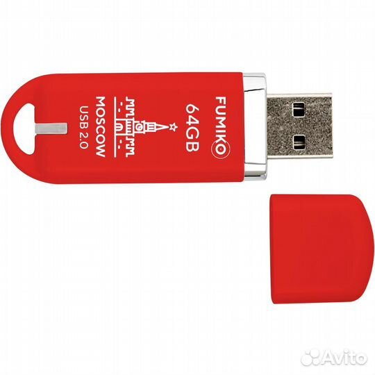 Флешка Москва 64GB красная USB 2.0