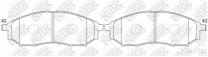 Колодки пер. nissan patfinder R51 05больше чем