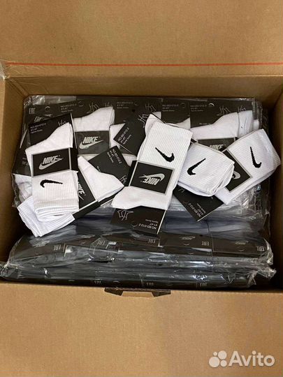 Носки nike высокие белые