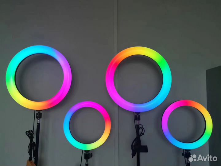 Кольцевые лампы RGB (разноцветные) 20/26/33/45 см