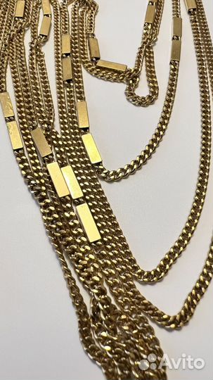 Цепь многорядная колье винтаж monet США