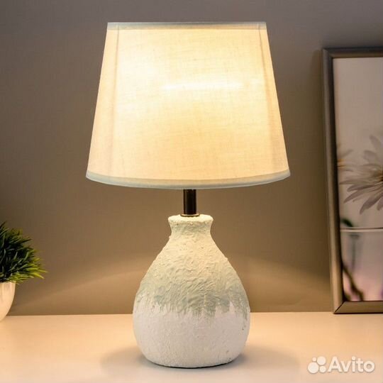 Настольная лампа 'Заряна' Е14 40Вт белый голубой 3